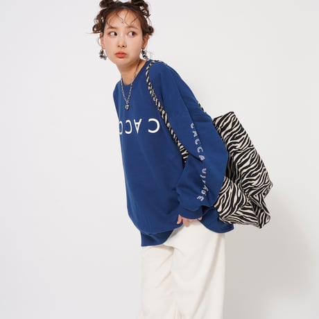 CACCAロゴbigスウェットブルー"original"