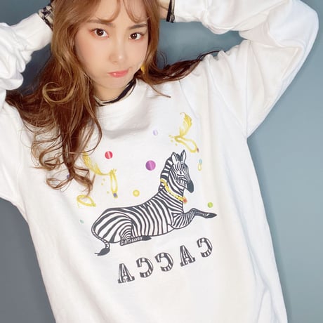 オシャレzebraスウェット　White
