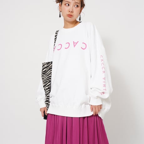 CACCAロゴbigスウェットホワイト"original"
