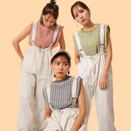 麻ショート丈ニット"CACCA select"