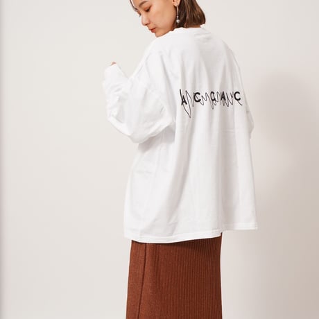 CACCAロゴロングTシャツWhite"CACCA original"