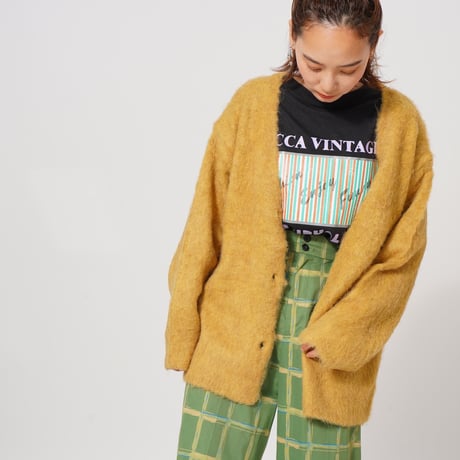 モヘアタッチニットカーディガン3色展開