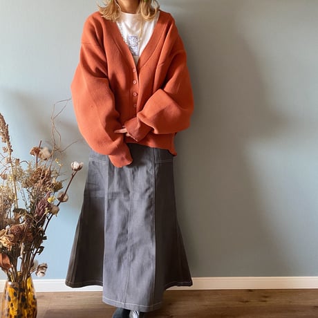 ステッチマーメイドロングスカートblack"CACCA select"