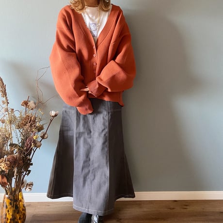 ステッチマーメイドロングスカートblack"CACCA select"