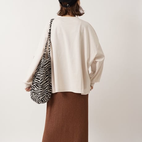 【日本製】simpleタグロングTシャツbeige"CACCA original"