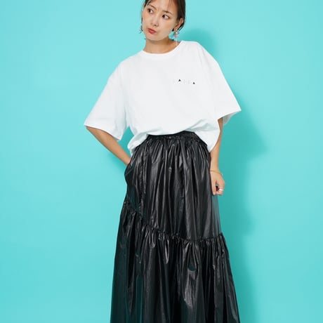 ART柄TシャツWhite"CACCA original"
