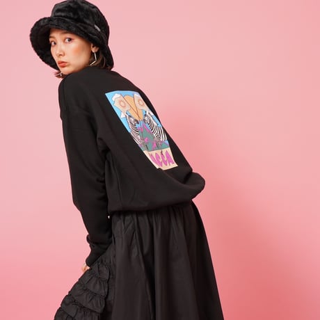 zebra flag sweat black "CACCA original"
