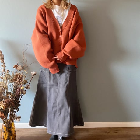 ステッチマーメイドロングスカートblack"CACCA select"