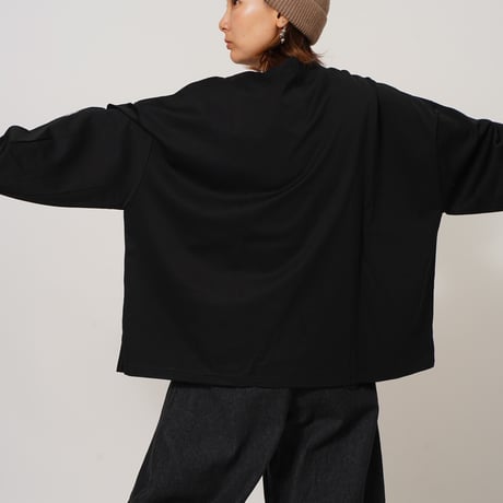 【日本製】simpleタグロングTシャツblack"CACCA original"