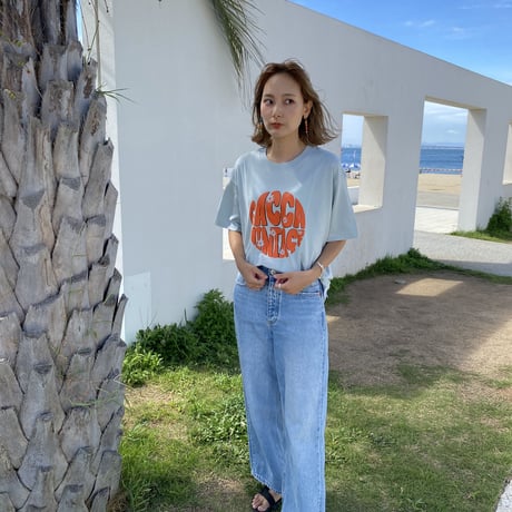 organic cotton ロゴTシャツエメラルドグリーン"CACCA original"