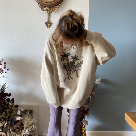 zebraオーバーサイズスウェット♡beige"CACCA original"