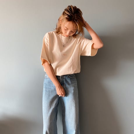 zebraバクプリbigTシャツ ivory"CACCA original"