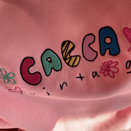 ⭐︎刺繍colorfulトレーナーpink"CACCA original"