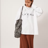 CACCAロゴロングTシャツWhite"CACCA original"