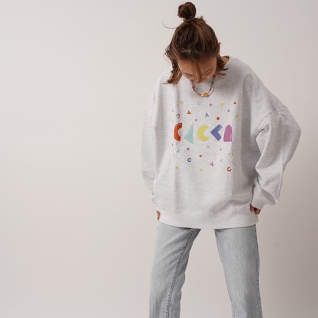 colorfulロゴオーバーサイズスウェットアッシュ
