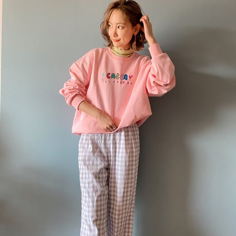 ⭐︎刺繍colorfulトレーナーpink"CACCA original"