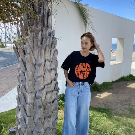 organic cottonロゴTシャツBLACK"CACCA original"