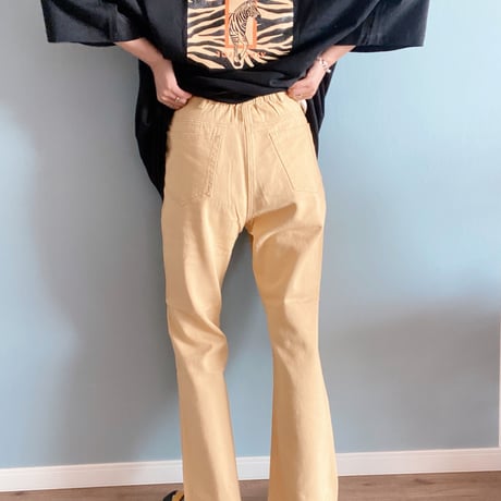 ウォッシュセミフレアパンツyellow"CACCA select"