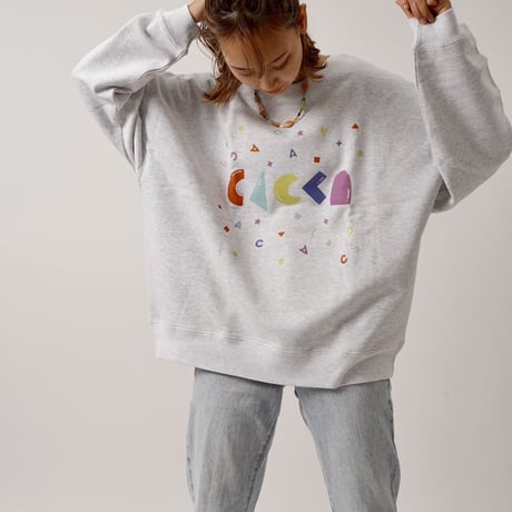 colorfulロゴオーバーサイズスウェットアッシュ