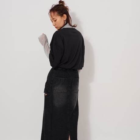 サイドカットデニムスカート"CACCA select"