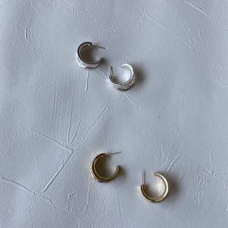 simple ピアス　gold&silver