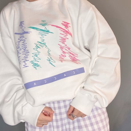 springhumanスウェットWhite"CACCA original"