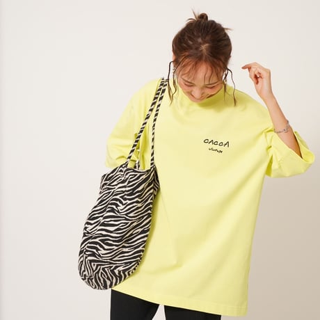 colorfulロゴBIGTシャツyellow"CACCA original"