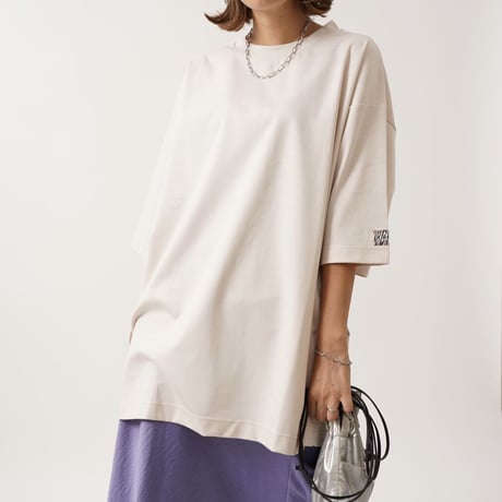 【日本製】simpleタグBIGTシャツbeige"CACCA original"