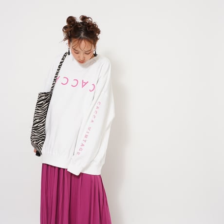 CACCAロゴbigスウェットホワイト"original"