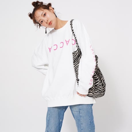 CACCAロゴbigスウェットホワイト"original"