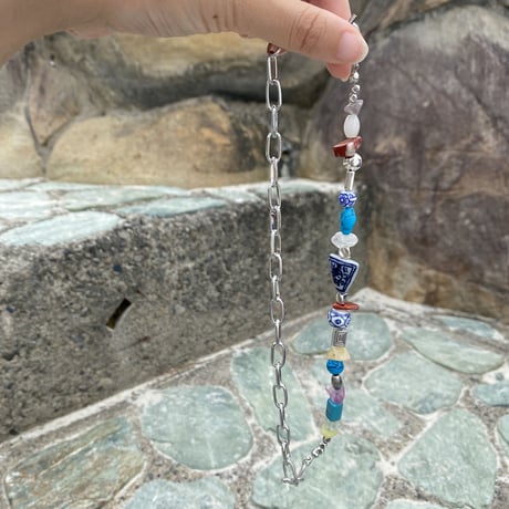 Blue stone chain ネックレス
