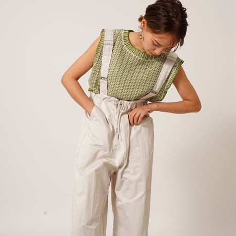 麻ショート丈ニット"CACCA select"