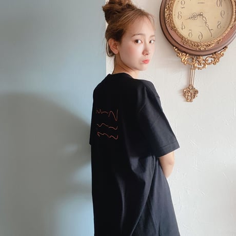 animal柄TシャツBLACK"CACCA original"