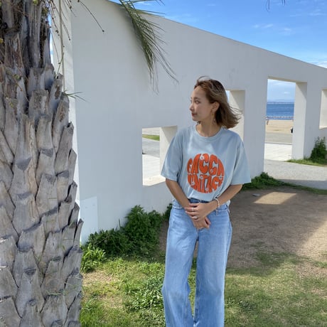 organic cotton ロゴTシャツエメラルドグリーン"CACCA original"