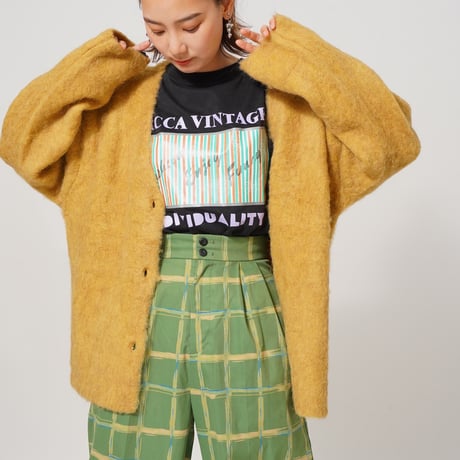 モヘアタッチニットカーディガン3色展開