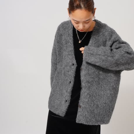 モヘアタッチニットカーディガン3色展開