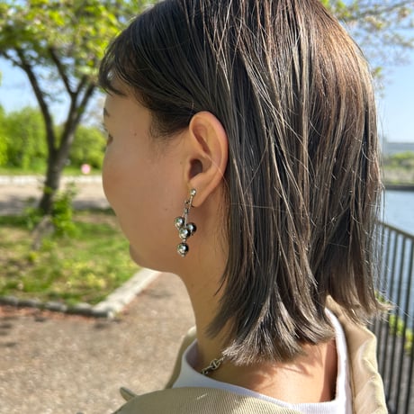 ボールデザインシルバー　 pierce earring