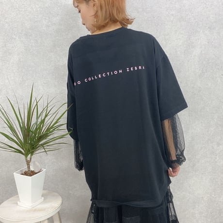 zebraオーバーサイズTシャツblack♡"CACCAoriginal"