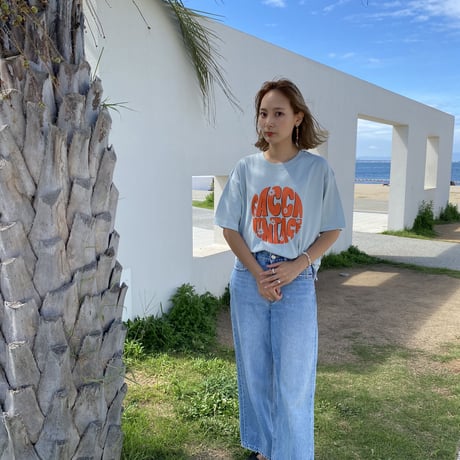 organic cotton ロゴTシャツエメラルドグリーン"CACCA original"