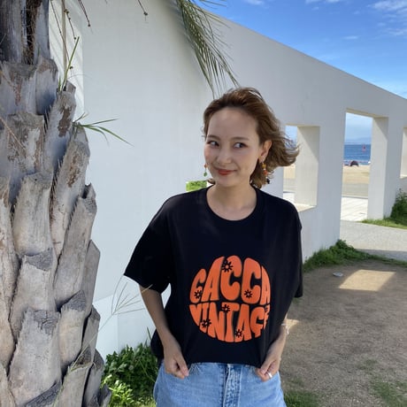 organic cottonロゴTシャツBLACK"CACCA original"
