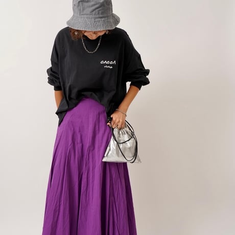 【良生地】colorfulロゴ longTシャツBLACK"CACCA original"
