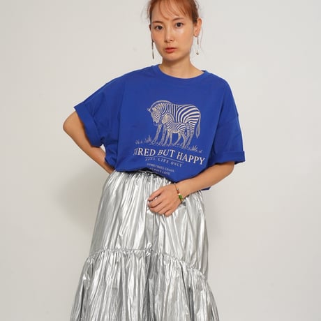 TIRED BUT HAPPY TEE　BLUE
