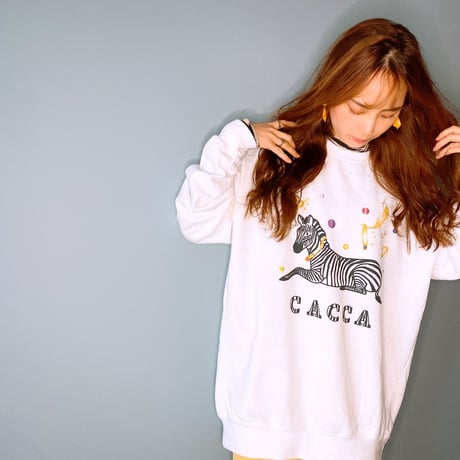 オシャレzebraスウェット　White