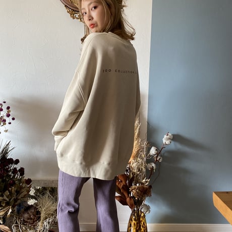 zebraオーバーサイズスウェット♡beige"CACCA original"