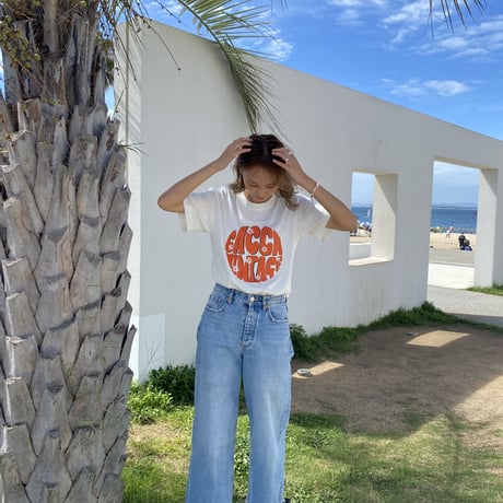 organic cotton ロゴTシャツWhite"CACCA original"