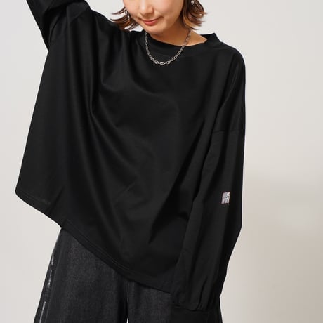 【日本製】simpleタグロングTシャツblack"CACCA original"