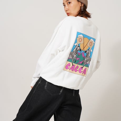 zebra flag sweat White"CACCA original"