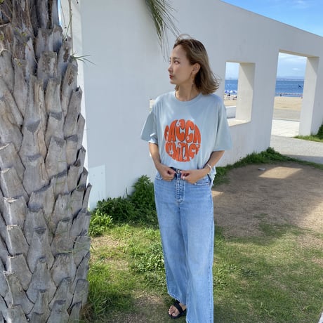 organic cotton ロゴTシャツエメラルドグリーン"CACCA original"