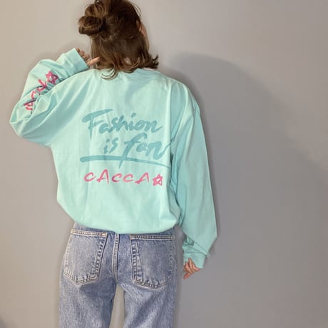 fashion is fun ロンTエメラルド"CACCA original"