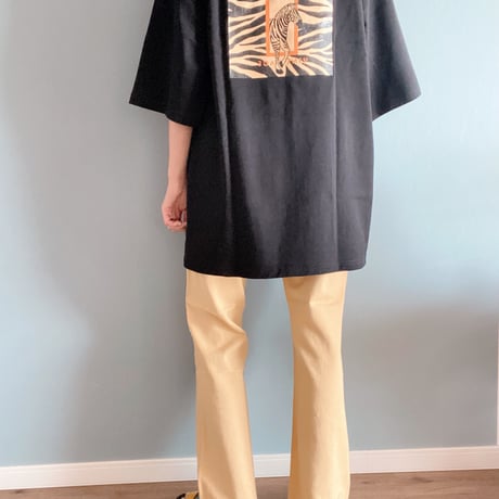 ウォッシュセミフレアパンツyellow"CACCA select"